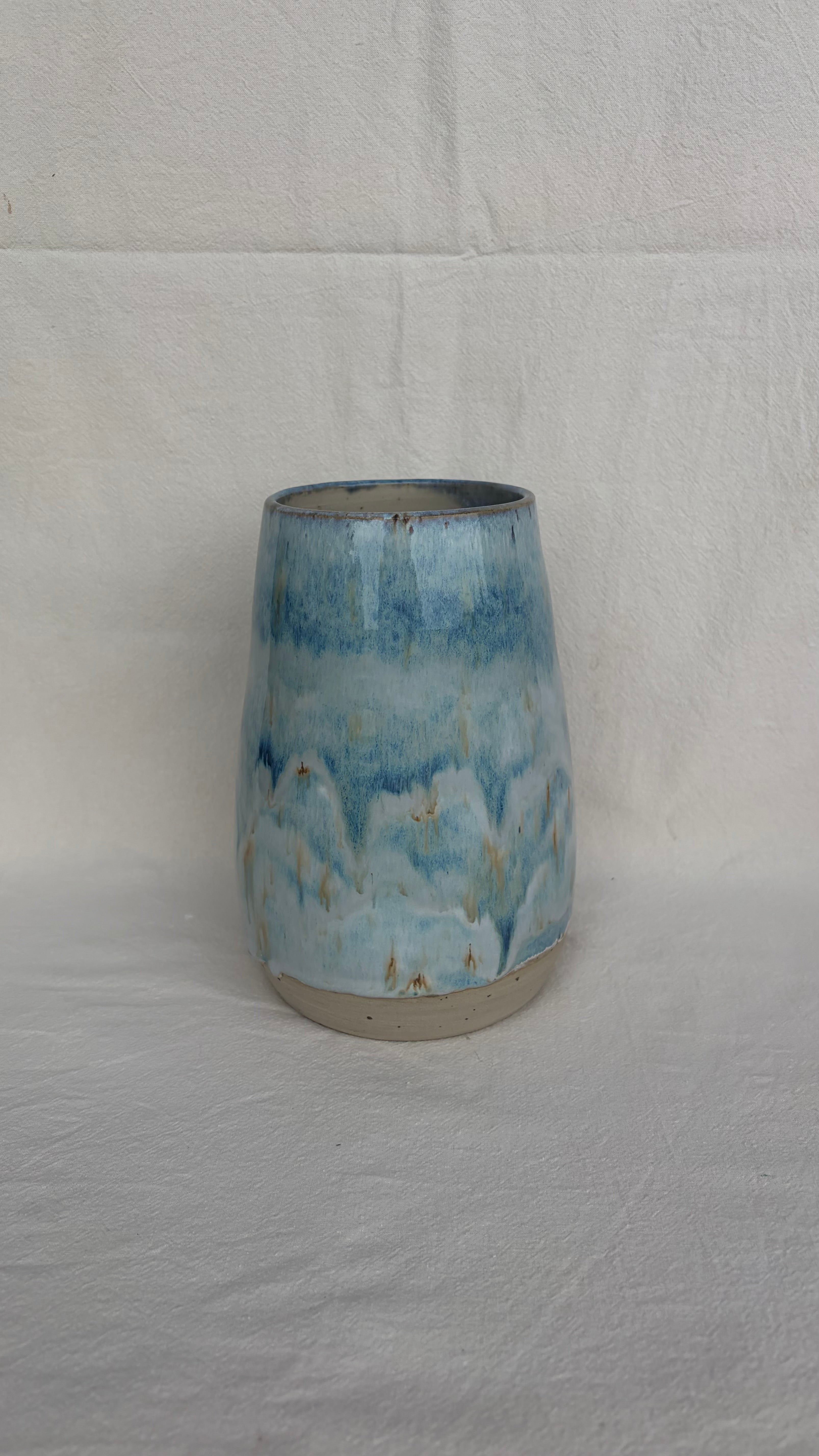 Hoge vaas blauw